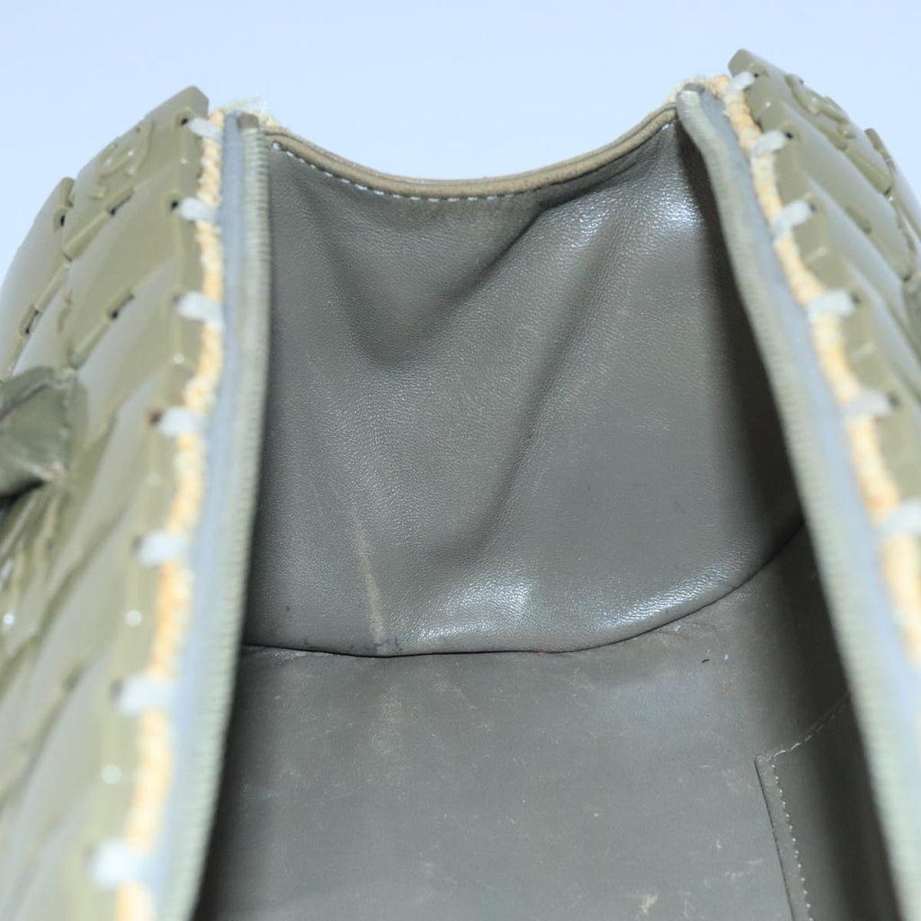 CHANEL Hand Bag plastic Khaki CC bs19614