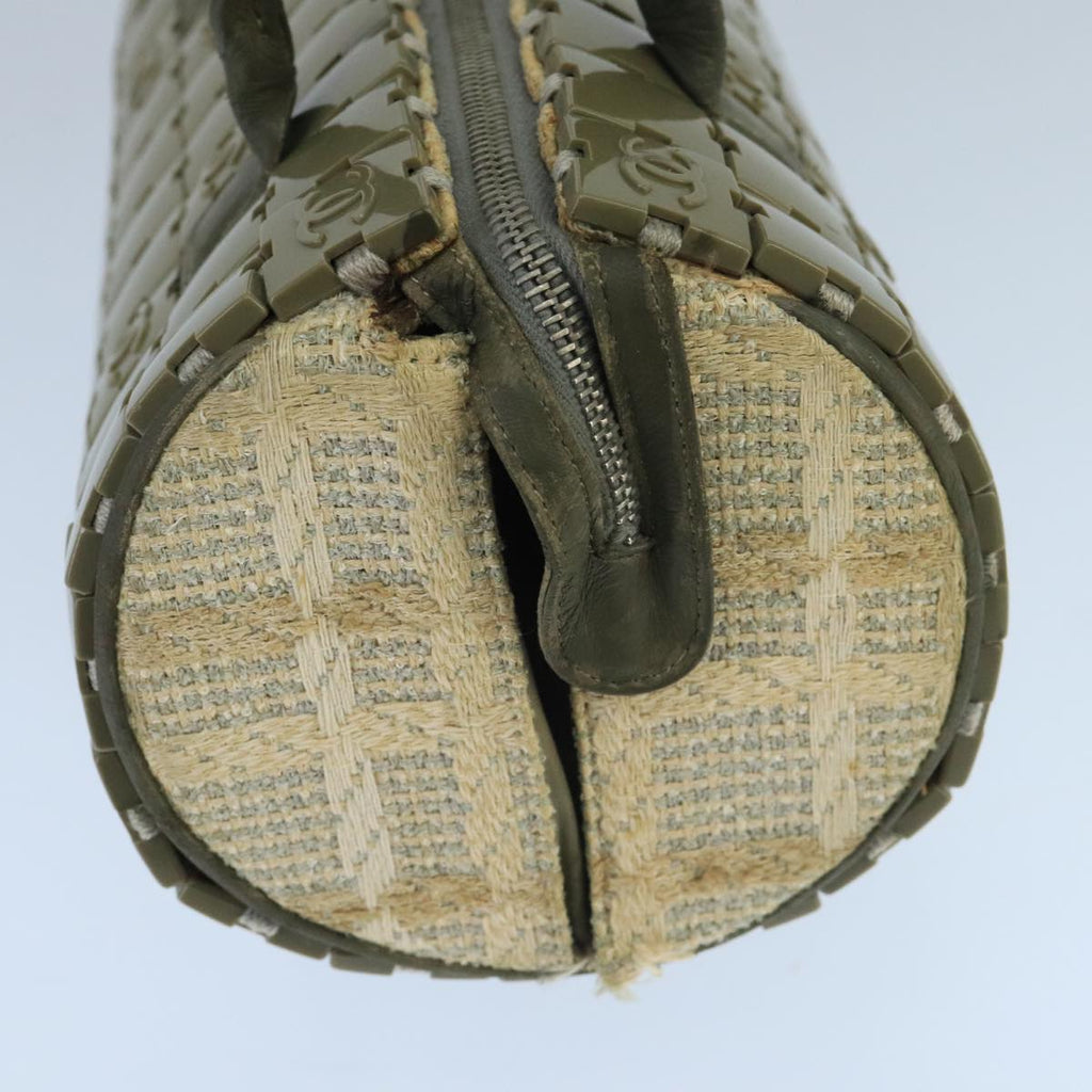 CHANEL Hand Bag plastic Khaki CC bs19614