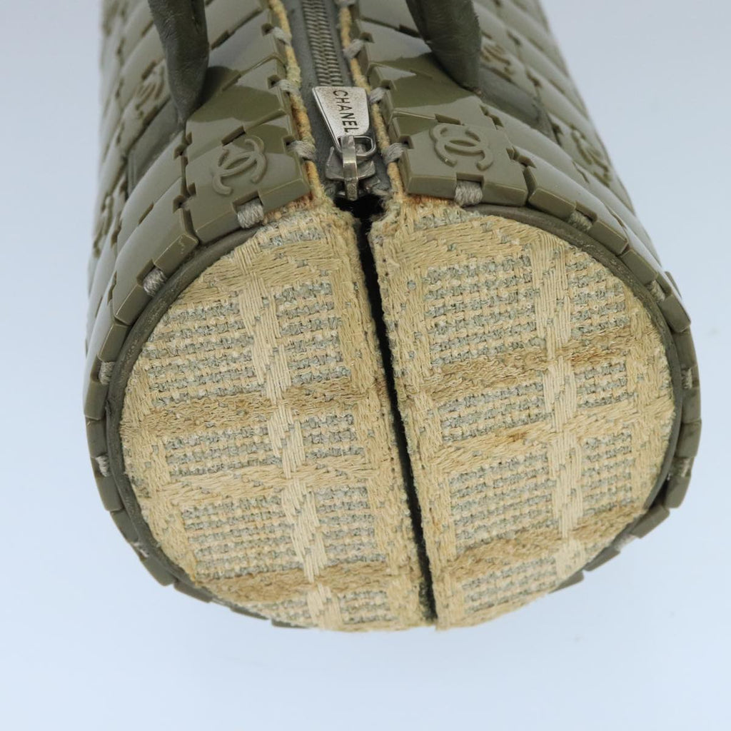 CHANEL Hand Bag plastic Khaki CC bs19614