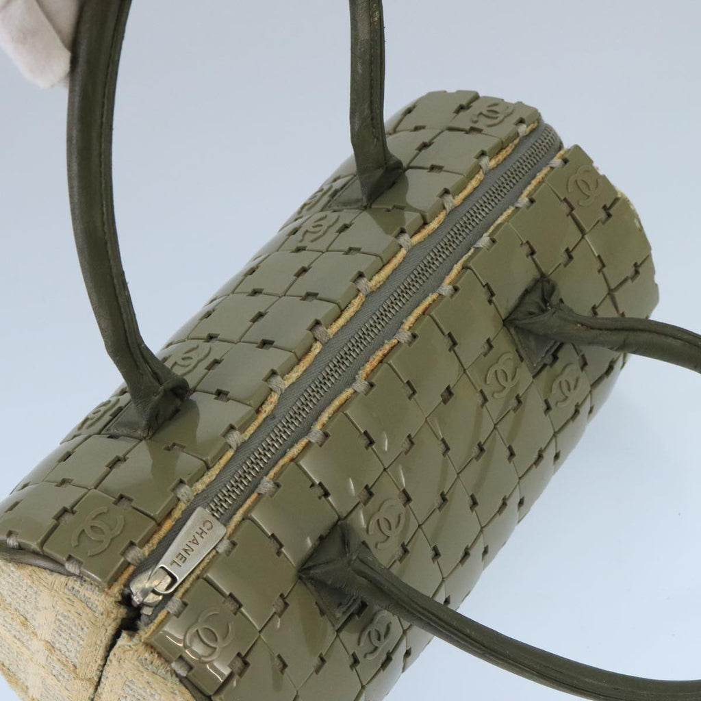 CHANEL Hand Bag plastic Khaki CC bs19614