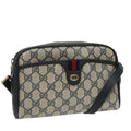 GUCCI GG Supreme Sherry Line Shoulder Bag PVC Navy Red 116 02 089 bs19638