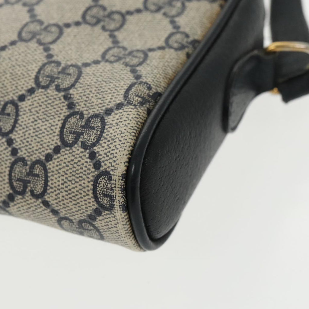 GUCCI GG Supreme Sherry Line Shoulder Bag PVC Navy Red 116 02 089 bs19638