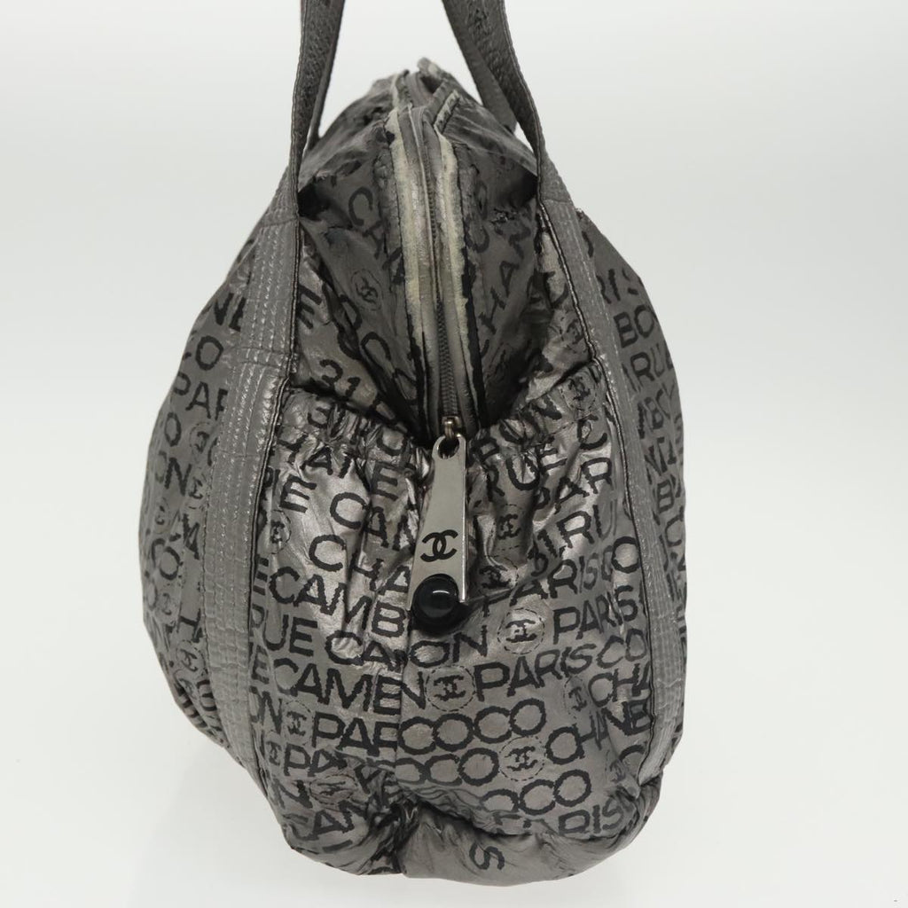 CHANEL Unlimited Tote Bag Nylon Silver CC bs19653