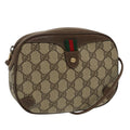 GUCCI GG Supreme Web Sherry Line Shoulder Bag PVC Beige 89 02 066 bs19662