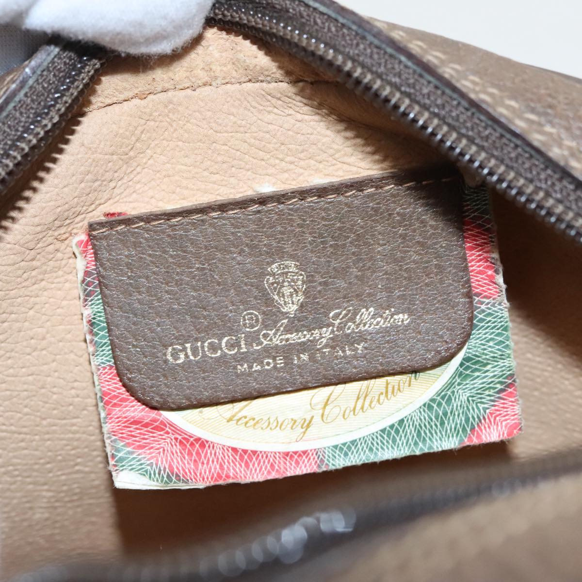 GUCCI GG Supreme Web Sherry Line Shoulder Bag PVC Beige 89 02 066 bs19662
