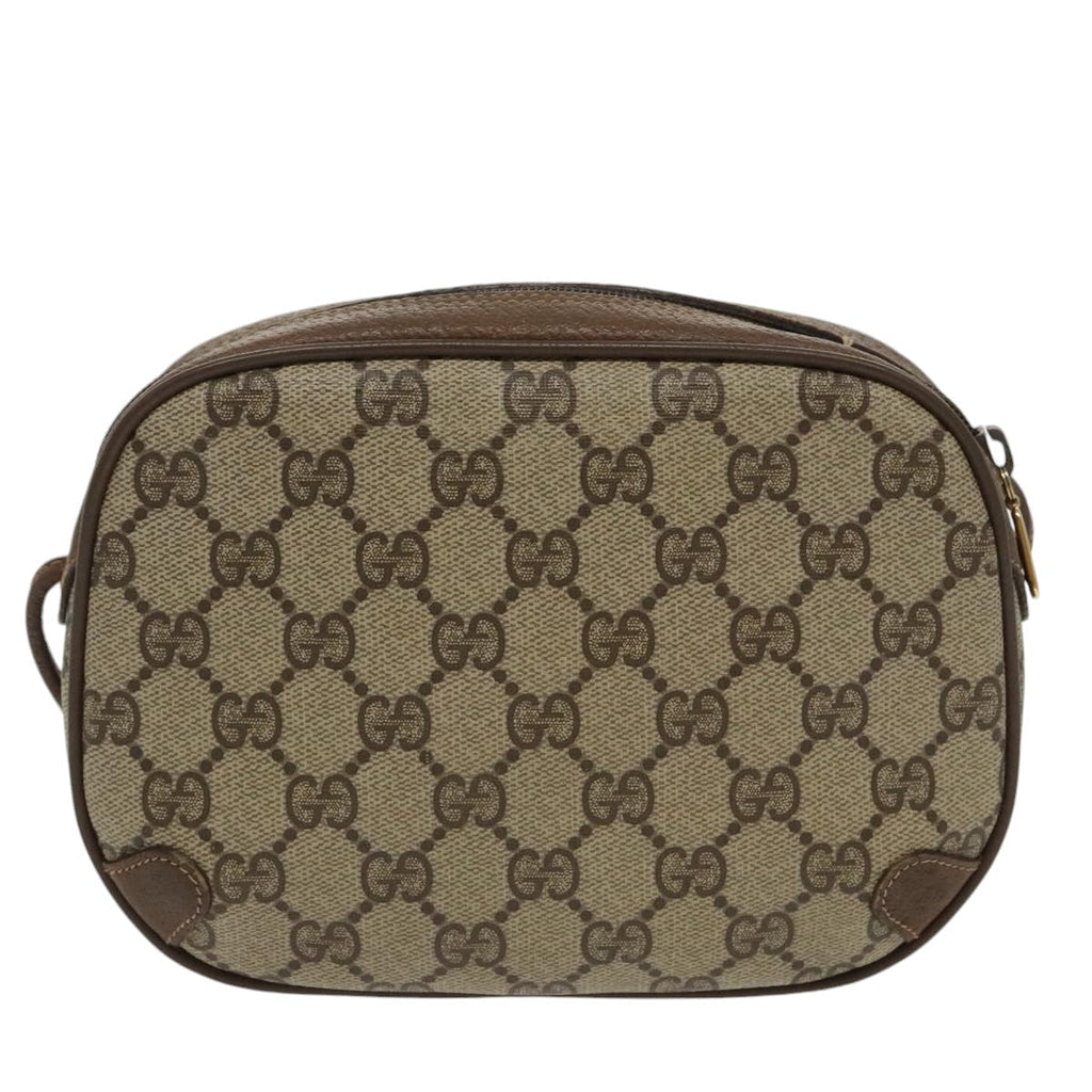 GUCCI GG Supreme Web Sherry Line Shoulder Bag PVC Beige 89 02 066 bs19662