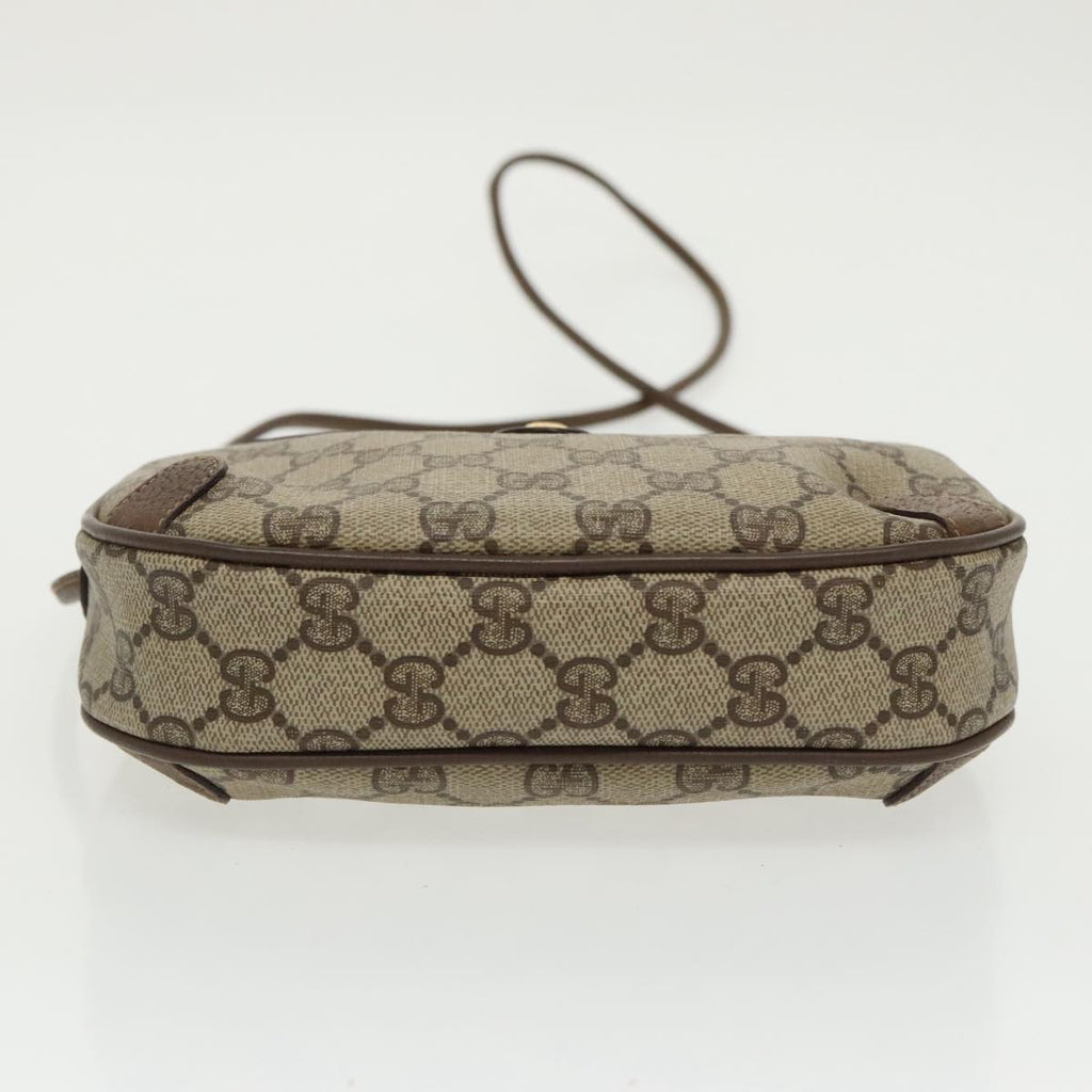 GUCCI GG Supreme Web Sherry Line Shoulder Bag PVC Beige 89 02 066 bs19662