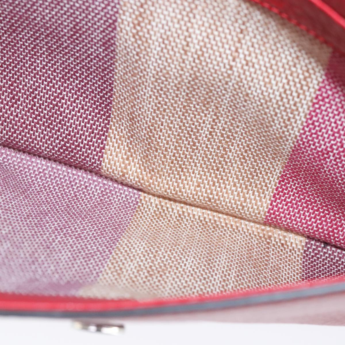 GUCCI Bamboo Daily Shoulder Bag Leather Red Silver 370826 bs19665