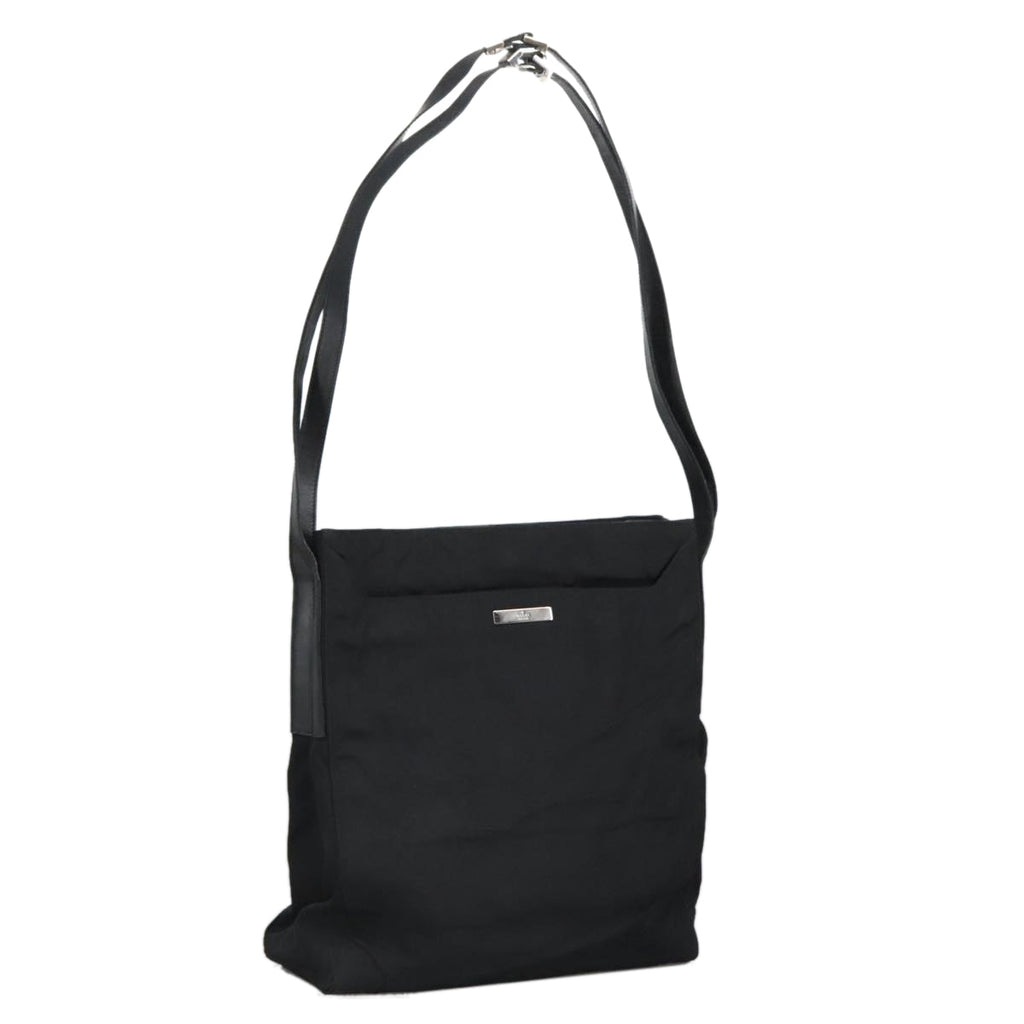 GUCCI Shoulder Bag Canvas Black Silver 002 1043 bs19670