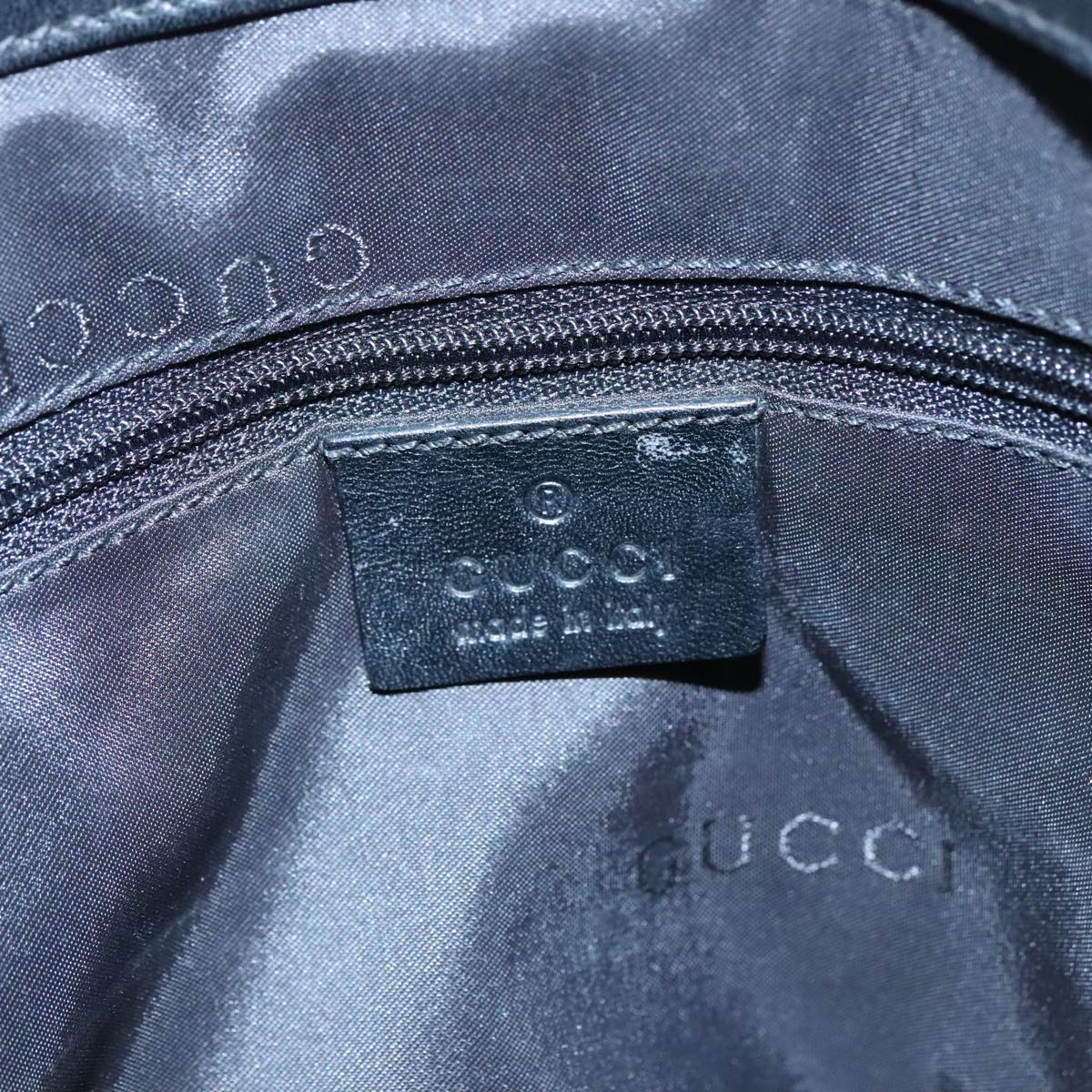 GUCCI Shoulder Bag Canvas Black Silver 002 1043 bs19670