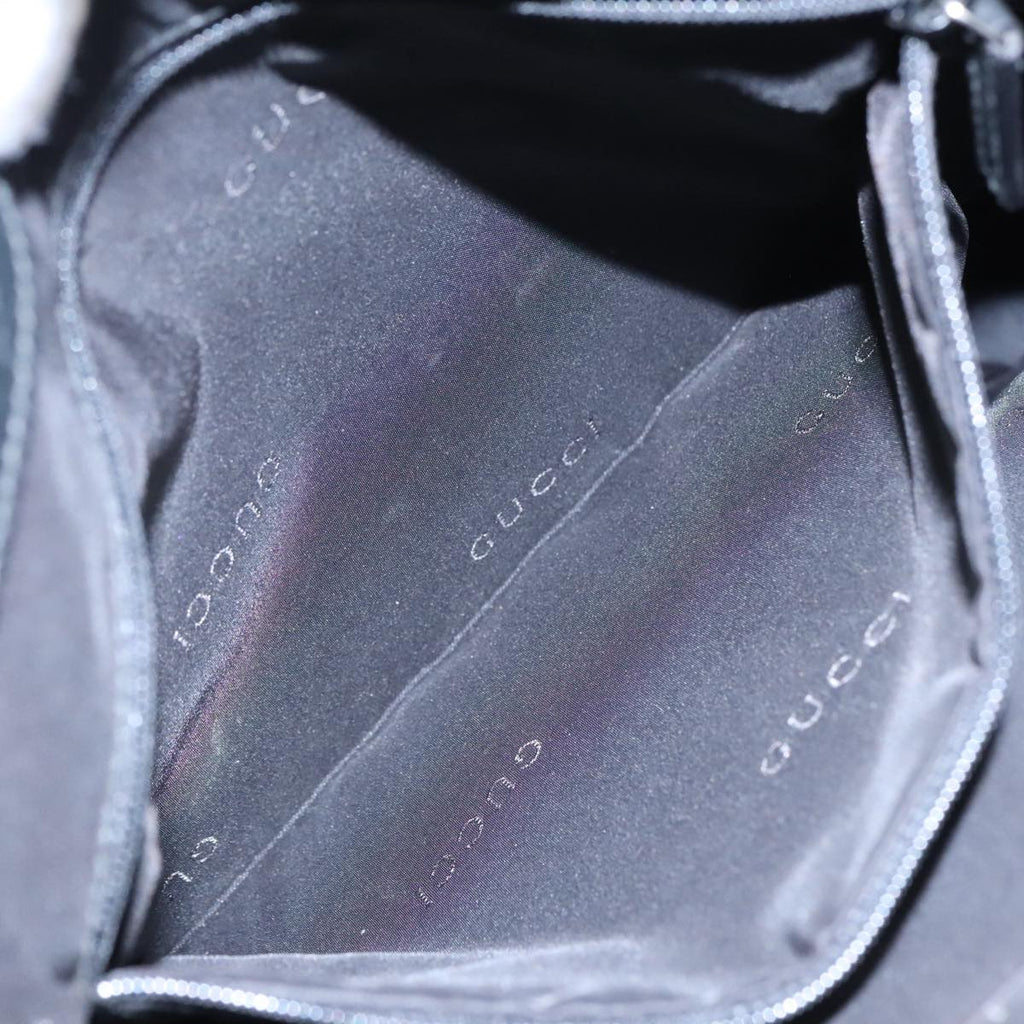 GUCCI Shoulder Bag Canvas Black Silver 002 1043 bs19670