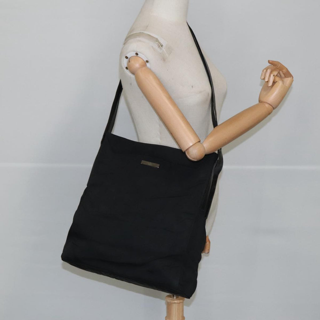 GUCCI Shoulder Bag Canvas Black Silver 002 1043 bs19670