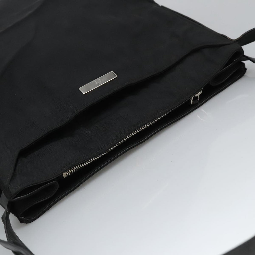 GUCCI Shoulder Bag Canvas Black Silver 002 1043 bs19670