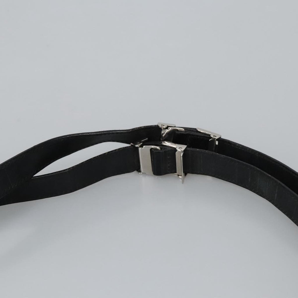 GUCCI Shoulder Bag Canvas Black Silver 002 1043 bs19670