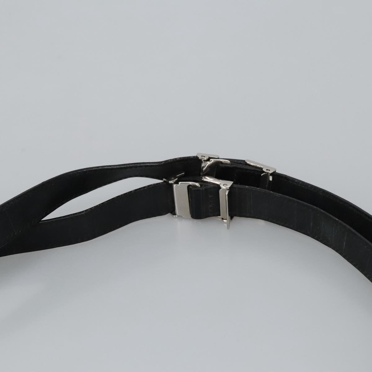 GUCCI Shoulder Bag Canvas Black Silver 002 1043 bs19670