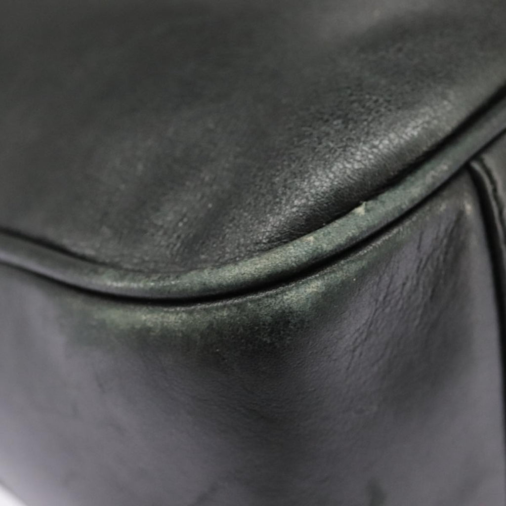 GUCCI Hand Bag Leather 2way Black Gold bs19673