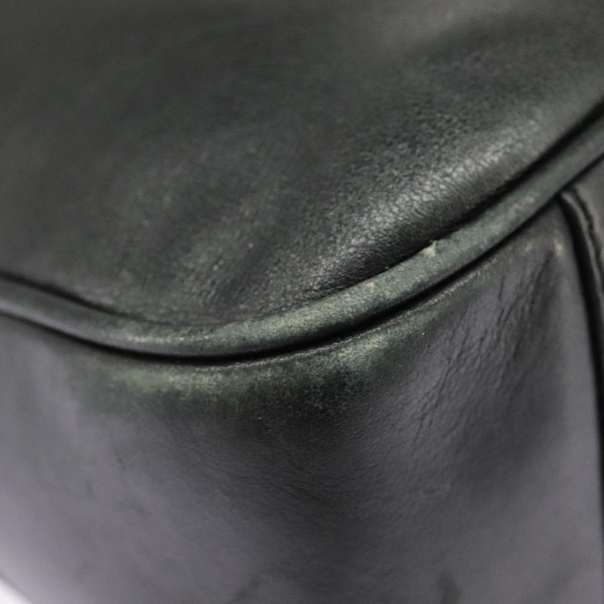 GUCCI Hand Bag Leather 2way Black Gold bs19673