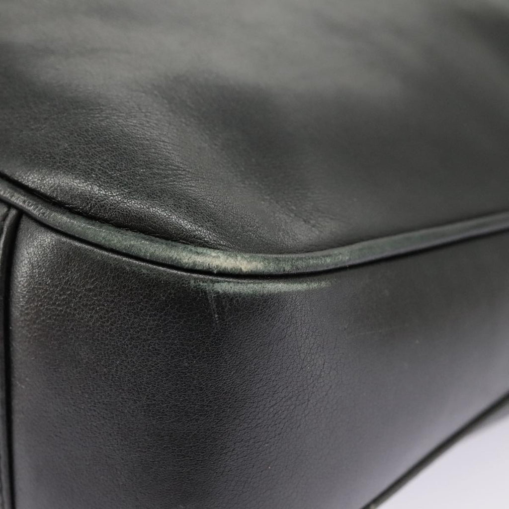 GUCCI Hand Bag Leather 2way Black Gold bs19673