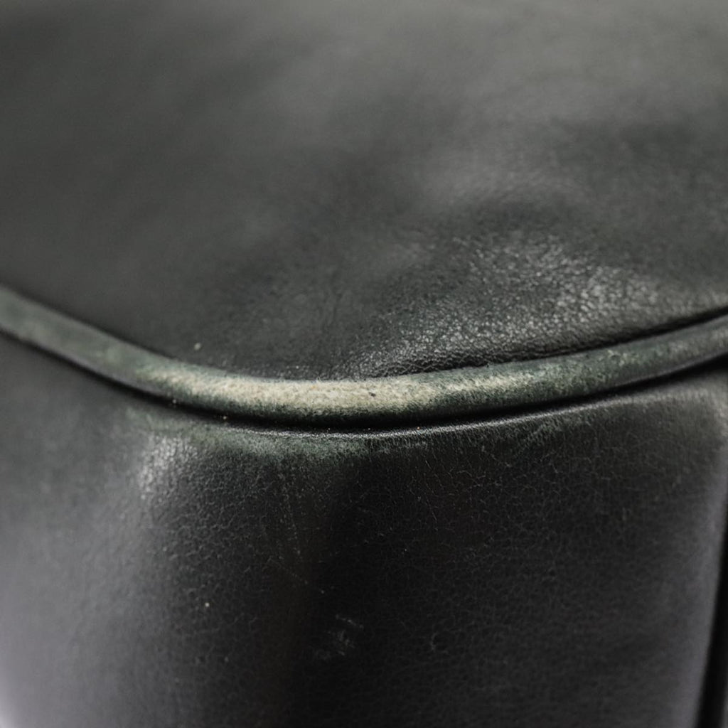 GUCCI Hand Bag Leather 2way Black Gold bs19673