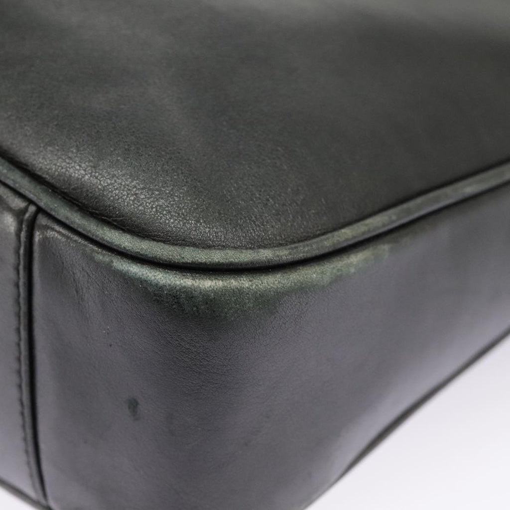 GUCCI Hand Bag Leather 2way Black Gold bs19673