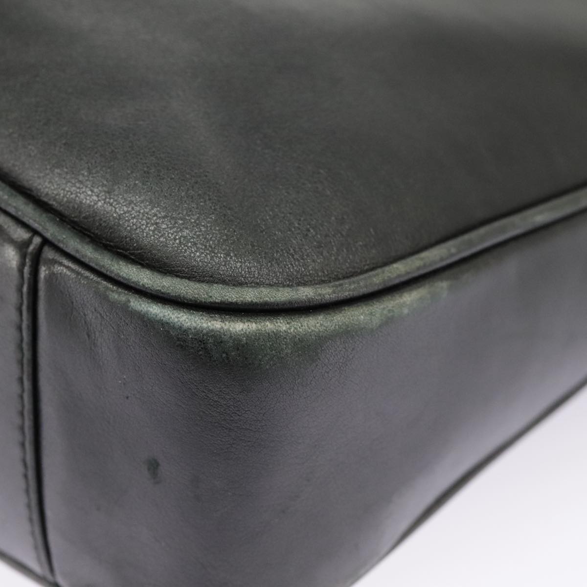GUCCI Hand Bag Leather 2way Black Gold bs19673