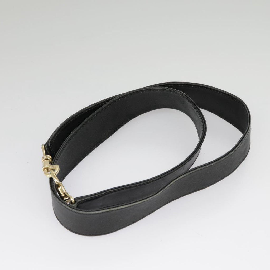 GUCCI Hand Bag Leather 2way Black Gold bs19673