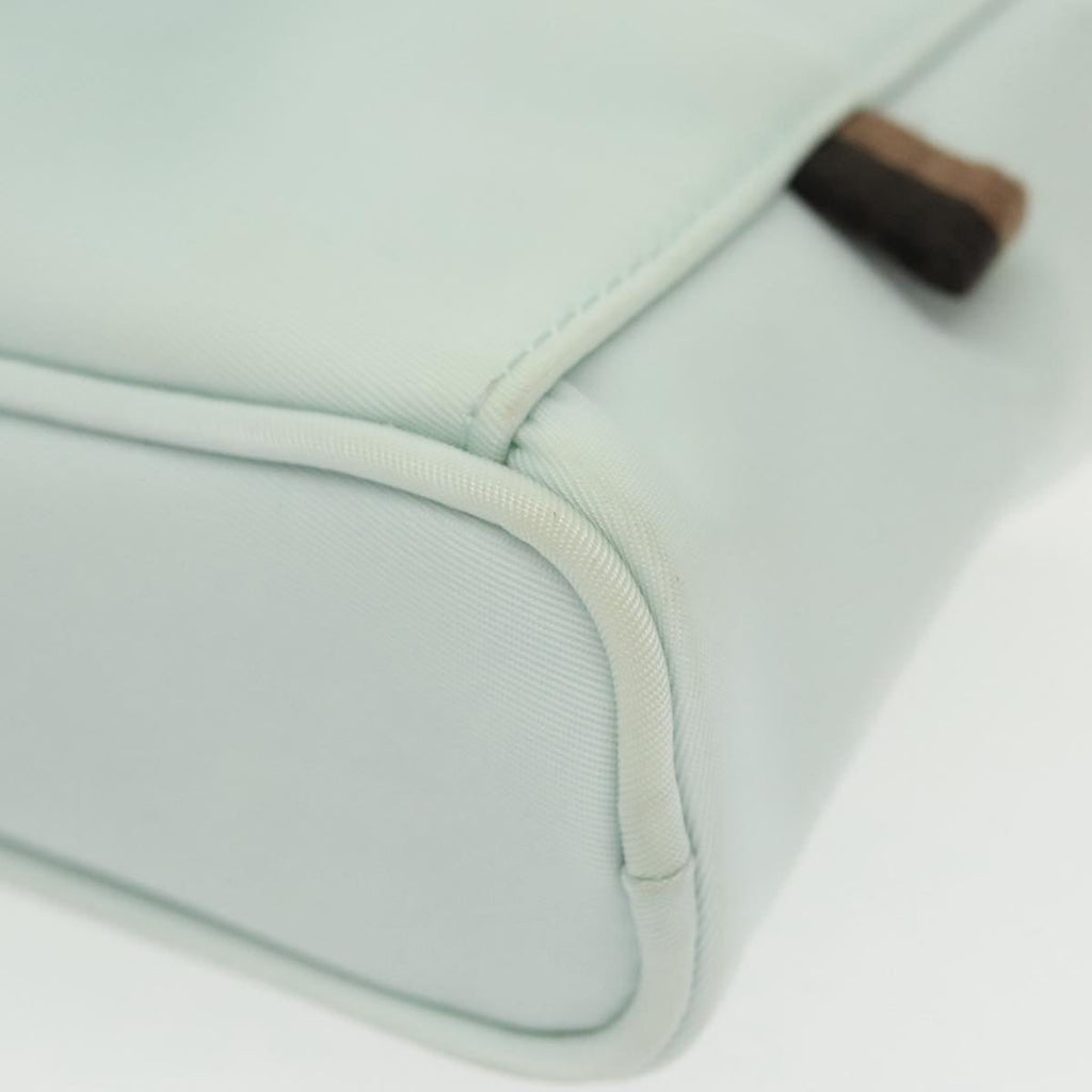 FENDI Shoulder Bag Nylon Light Blue Silver bs19694