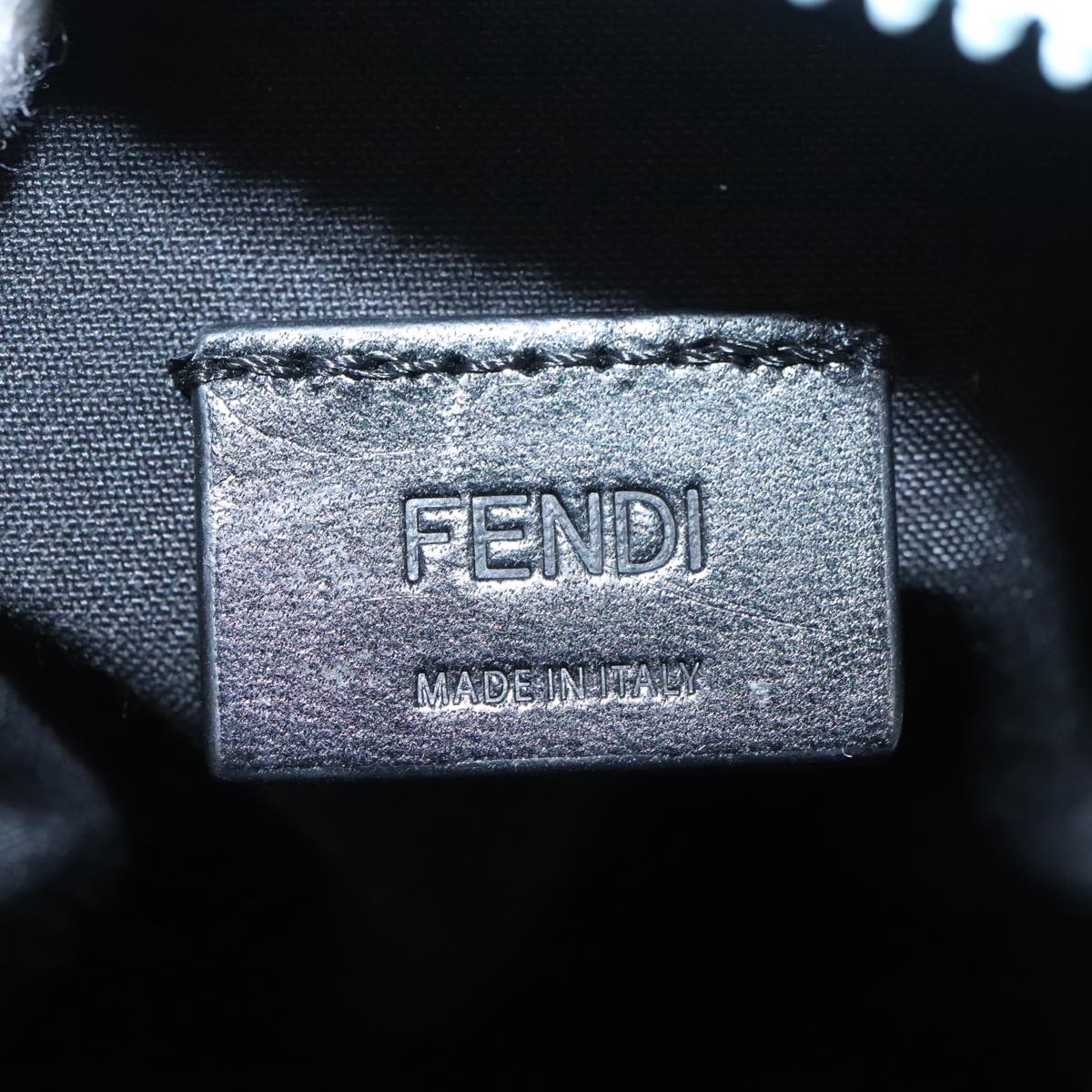 FENDI Shoulder Bag Nylon Light Blue Silver bs19694