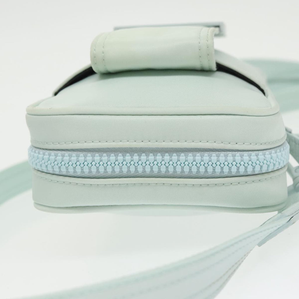 FENDI Shoulder Bag Nylon Light Blue Silver bs19694