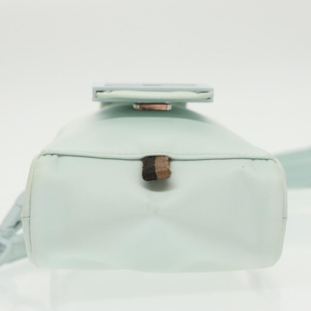 FENDI Shoulder Bag Nylon Light Blue Silver bs19694
