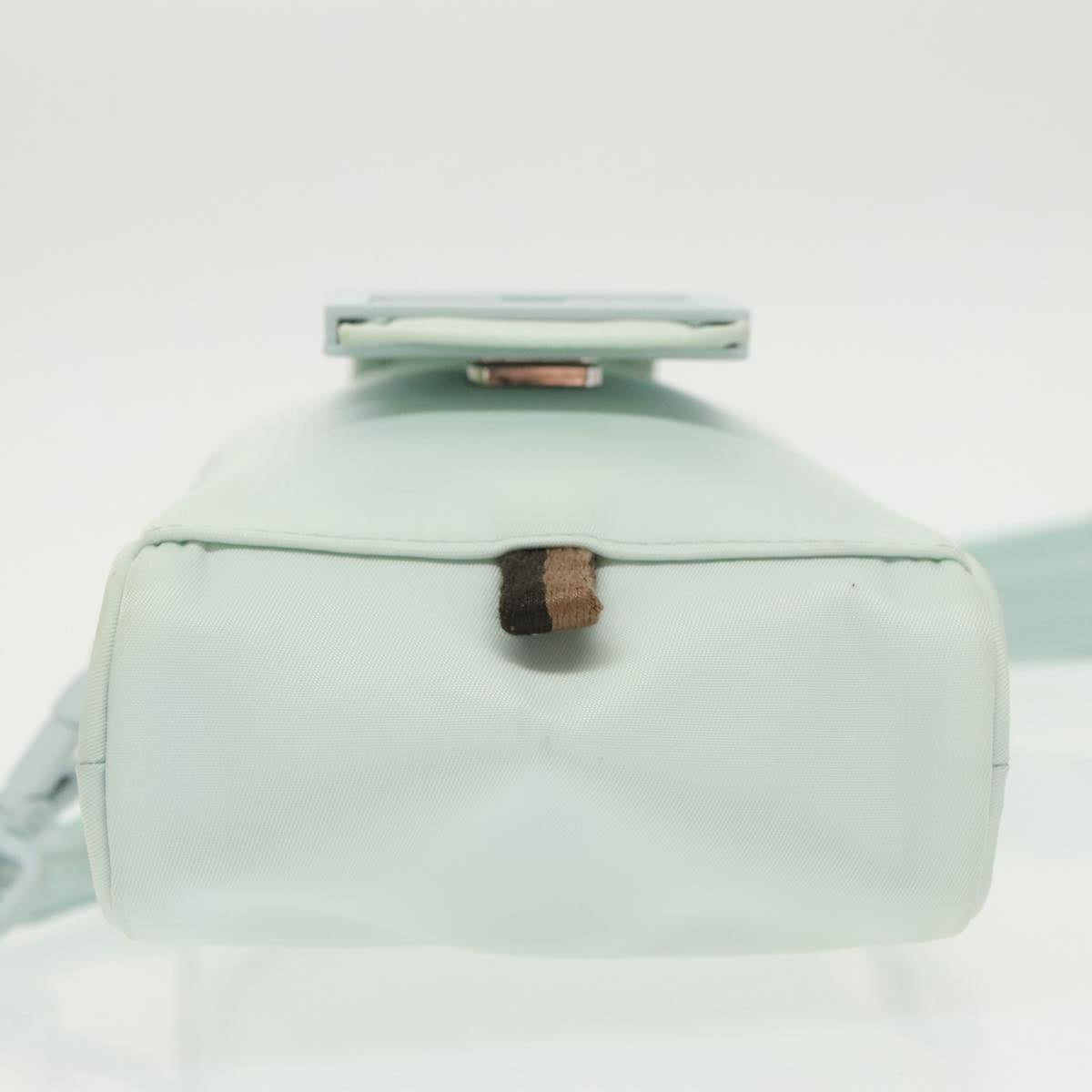 FENDI Shoulder Bag Nylon Light Blue Silver bs19694
