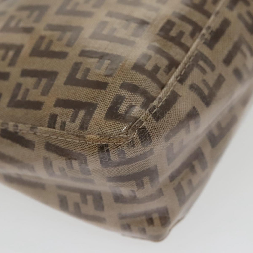 FENDI Zucchino Canvas Hand Bag Gold Brown bs19698