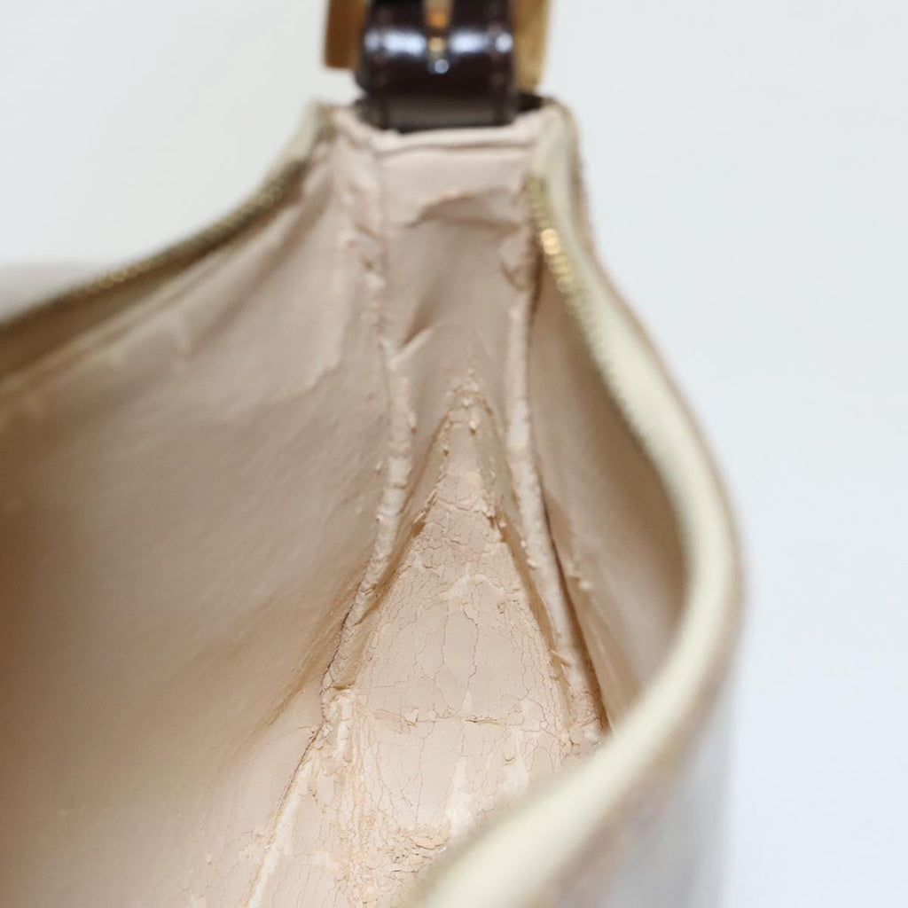 FENDI Zucchino Canvas Hand Bag Gold Brown bs19698