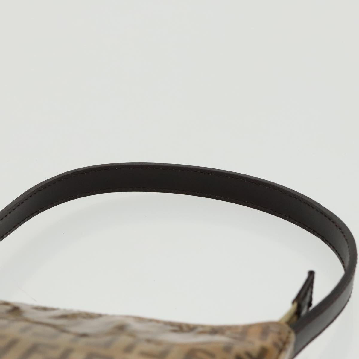 FENDI Zucchino Canvas Hand Bag Gold Brown bs19698