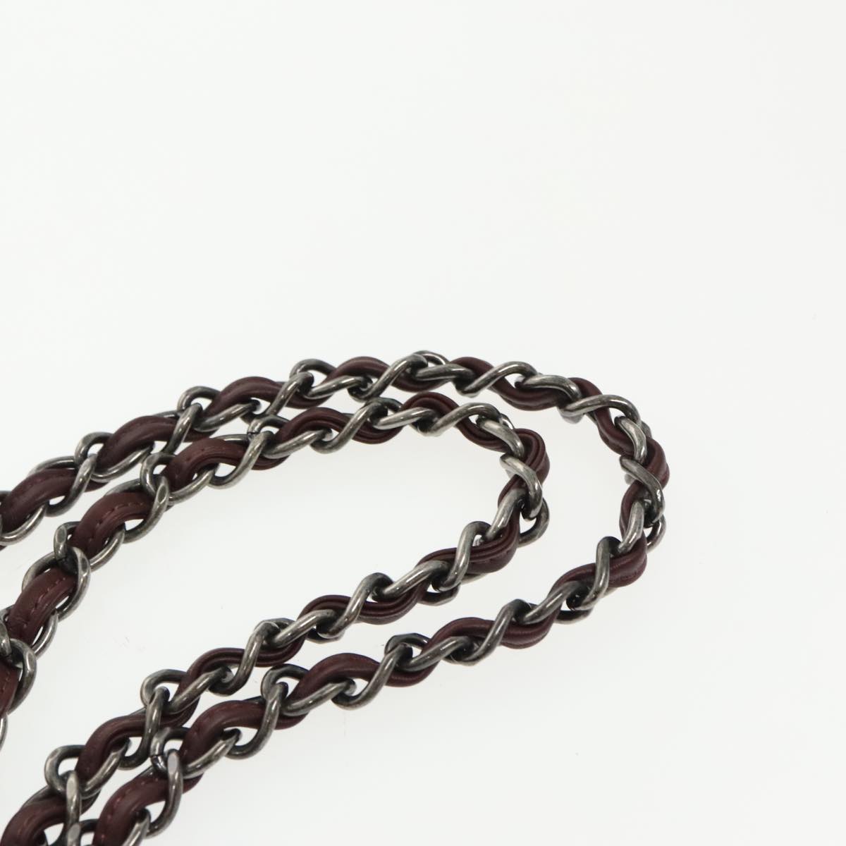 CHANEL Matelasse Hand Bag Leather 2way Gray CC bs19745
