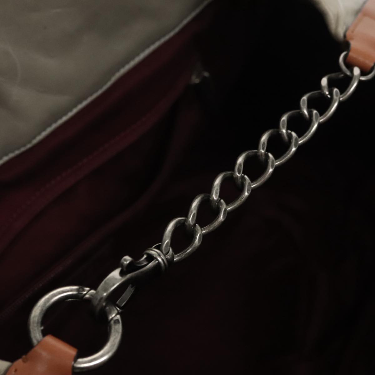 CHANEL Matelasse Hand Bag Leather 2way Gray CC bs19745