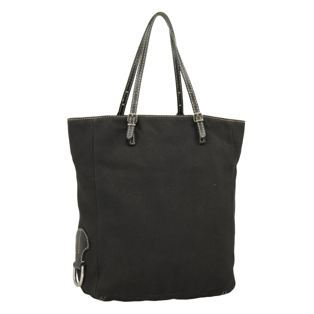 FENDI Tote Bag Canvas Black Silver bs19754
