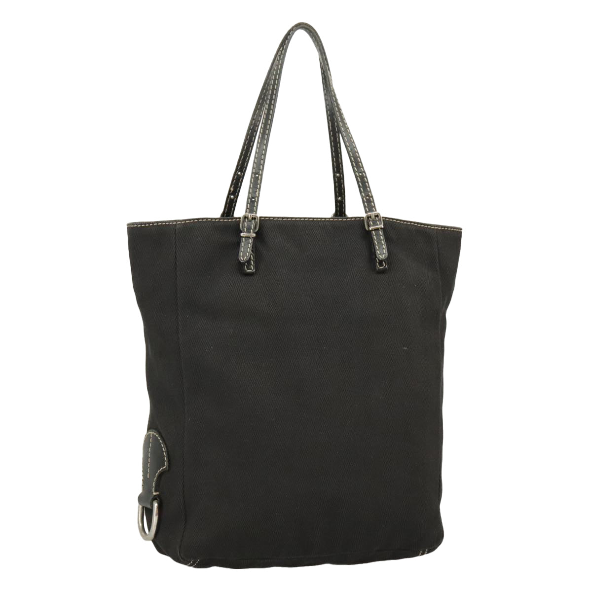 FENDI Tote Bag Canvas Black Silver bs19754