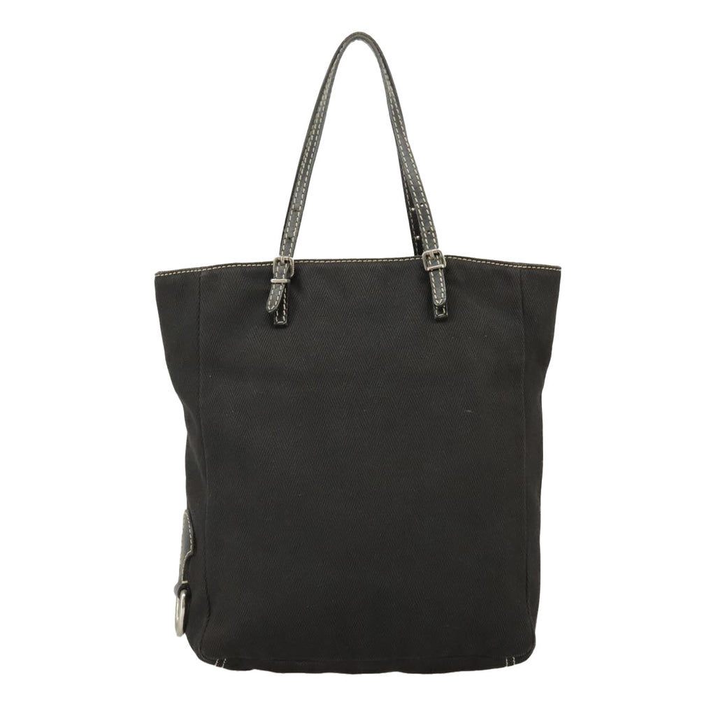 FENDI Tote Bag Canvas Black Silver bs19754