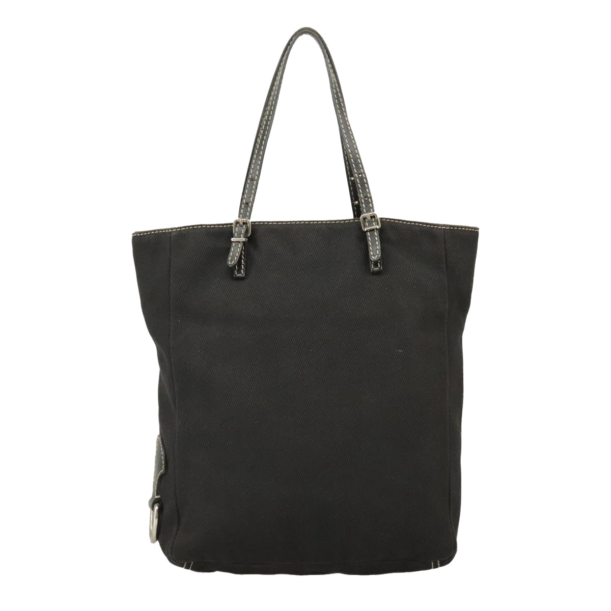 FENDI Tote Bag Canvas Black Silver bs19754