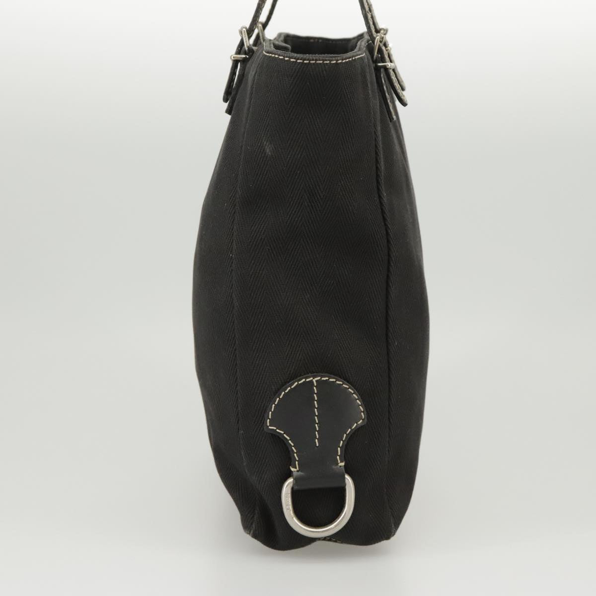 FENDI Tote Bag Canvas Black Silver bs19754