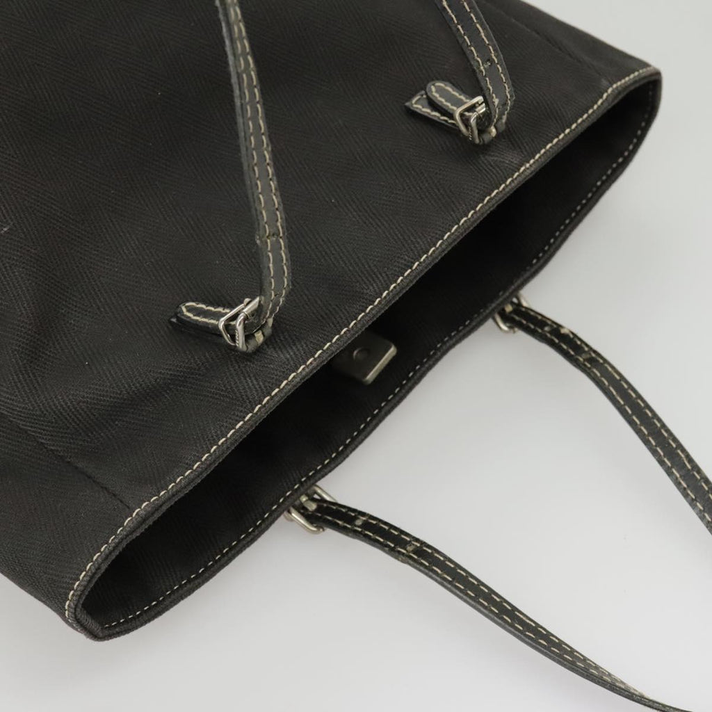FENDI Tote Bag Canvas Black Silver bs19754