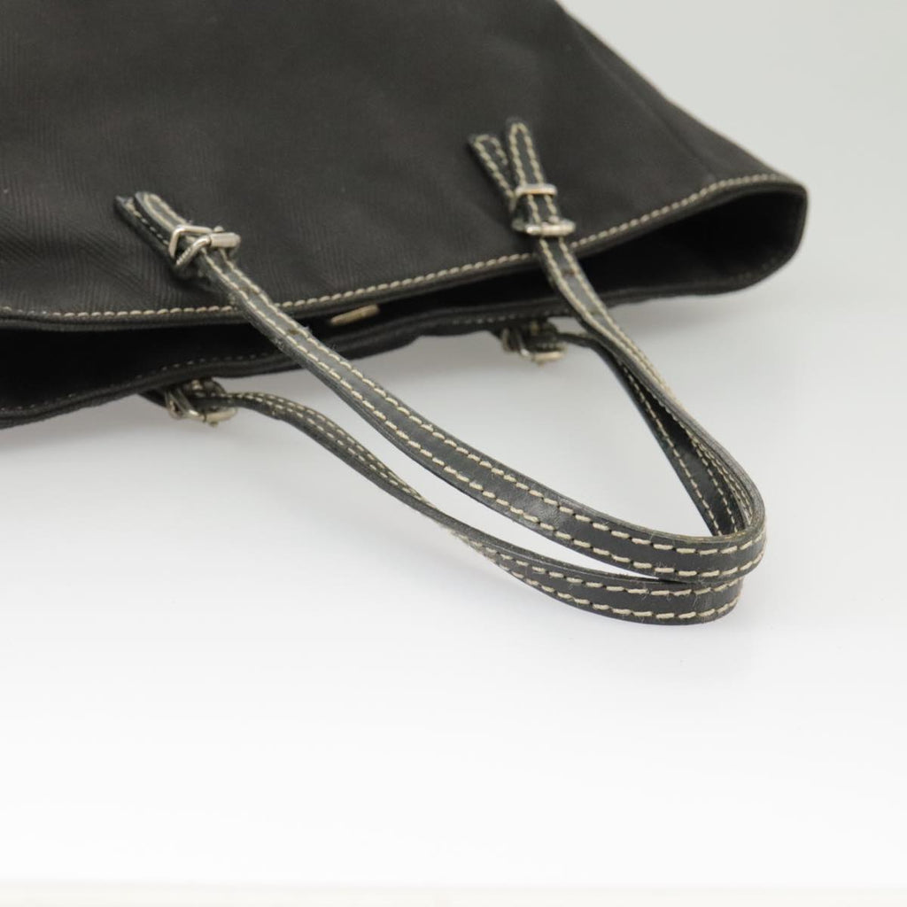 FENDI Tote Bag Canvas Black Silver bs19754