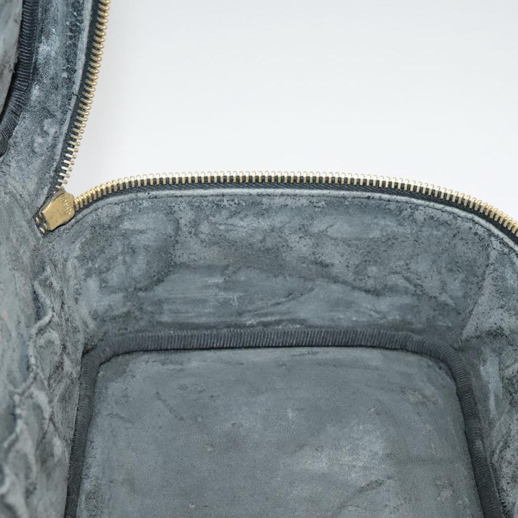 CHANEL Vanity COCO Mark Pouch Caviar Skin Black Gold CC bs19771