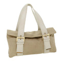 FENDI Zucchino Canvas Shoulder Bag Beige bs1980