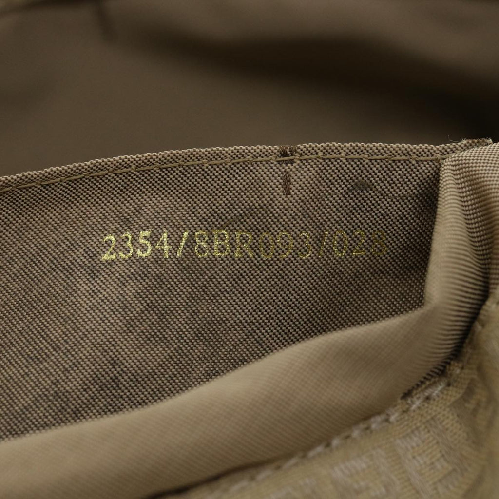 FENDI Zucchino Canvas Shoulder Bag Beige bs1980