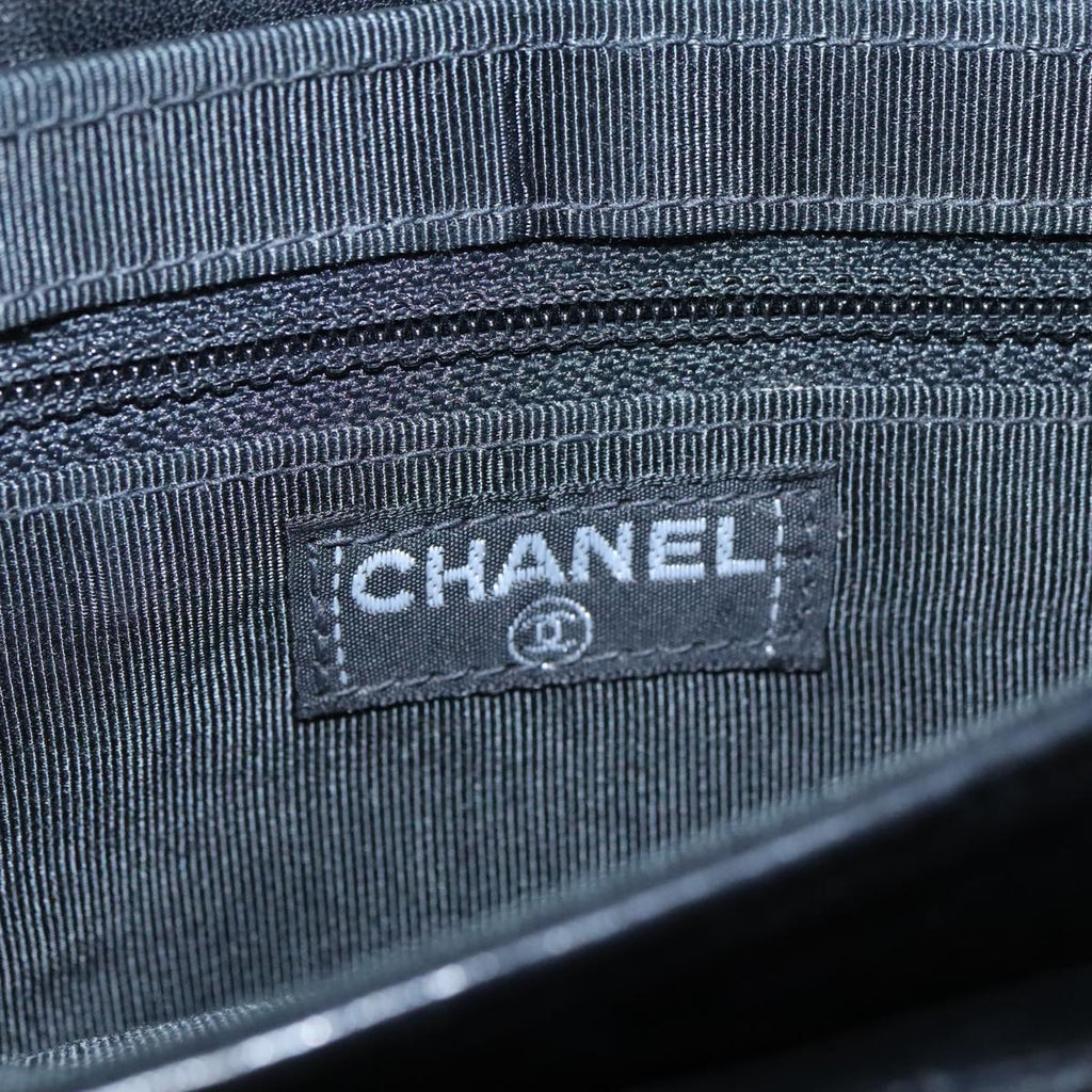 CHANEL Choco Bar Waist bag Lamb Skin Black Gold CC bs19810