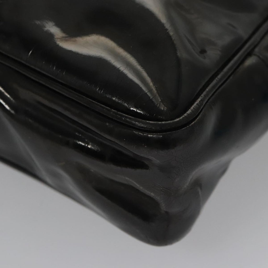 CHANEL Tote Bag Patent Leather Black Gold CC bs19813