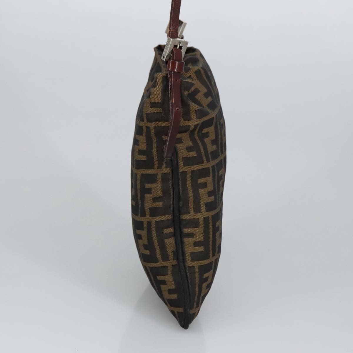 FENDI Zucca Canvas Hand Bag Brown Black Gold bs19819