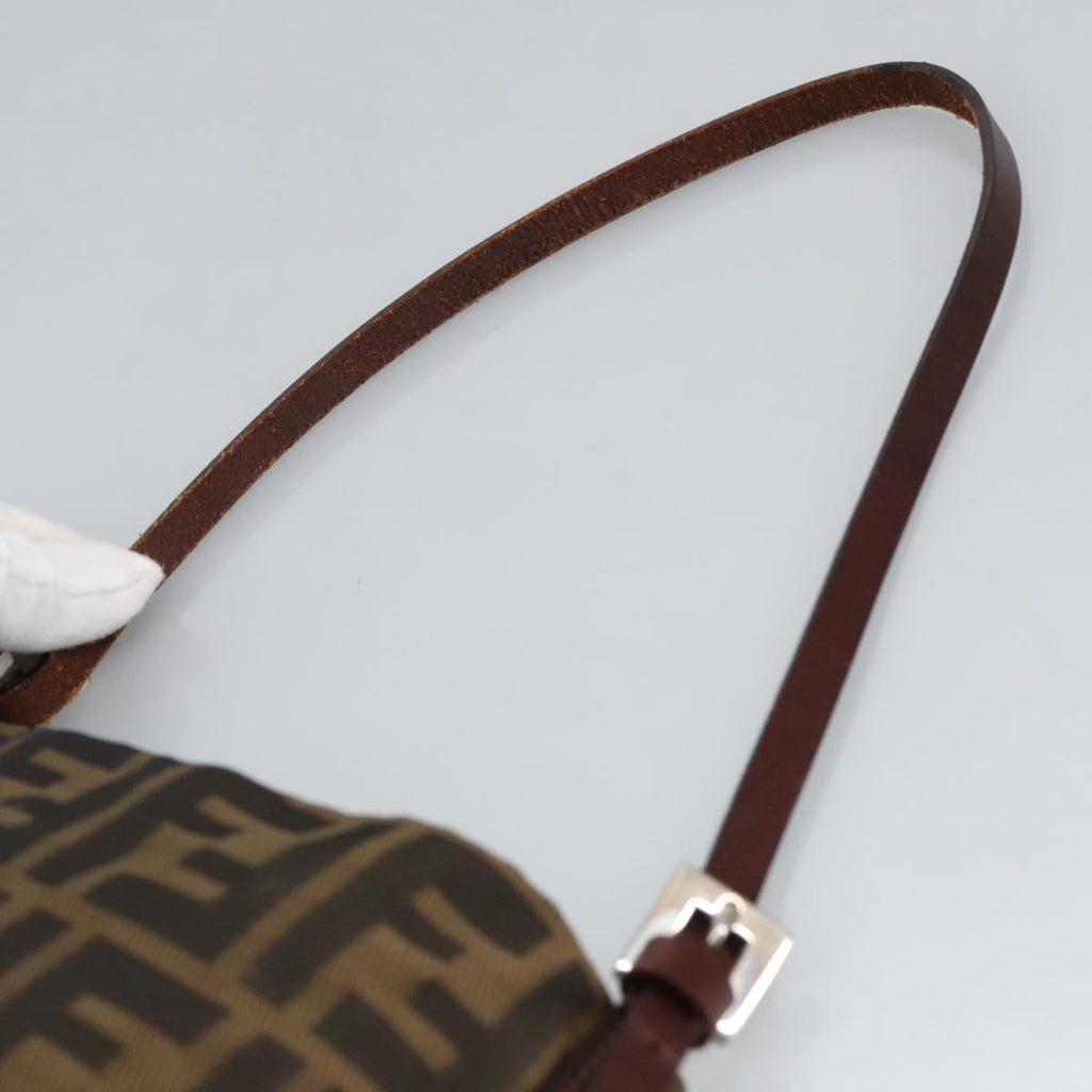 FENDI Zucca Canvas Hand Bag Brown Black Gold bs19819